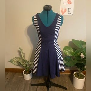 Navy stripes dress